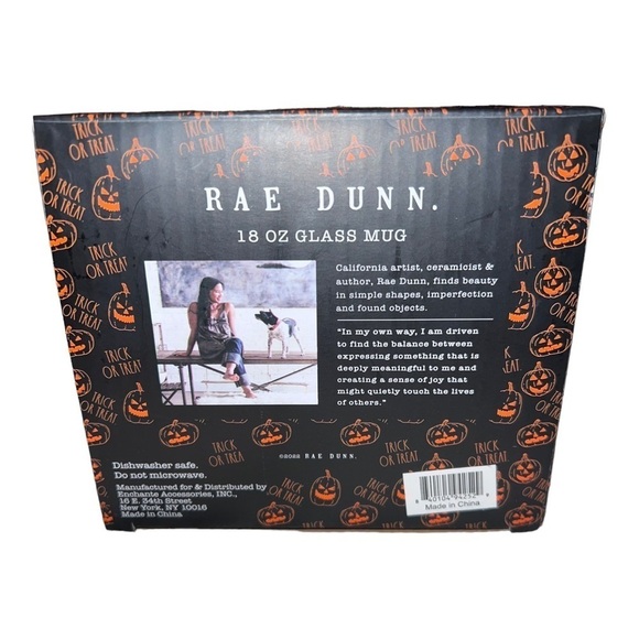 NIB RAE DUNN Clear Glass BASIC WITCH Mug 18 Oz Halloween - Picture 3 of 9